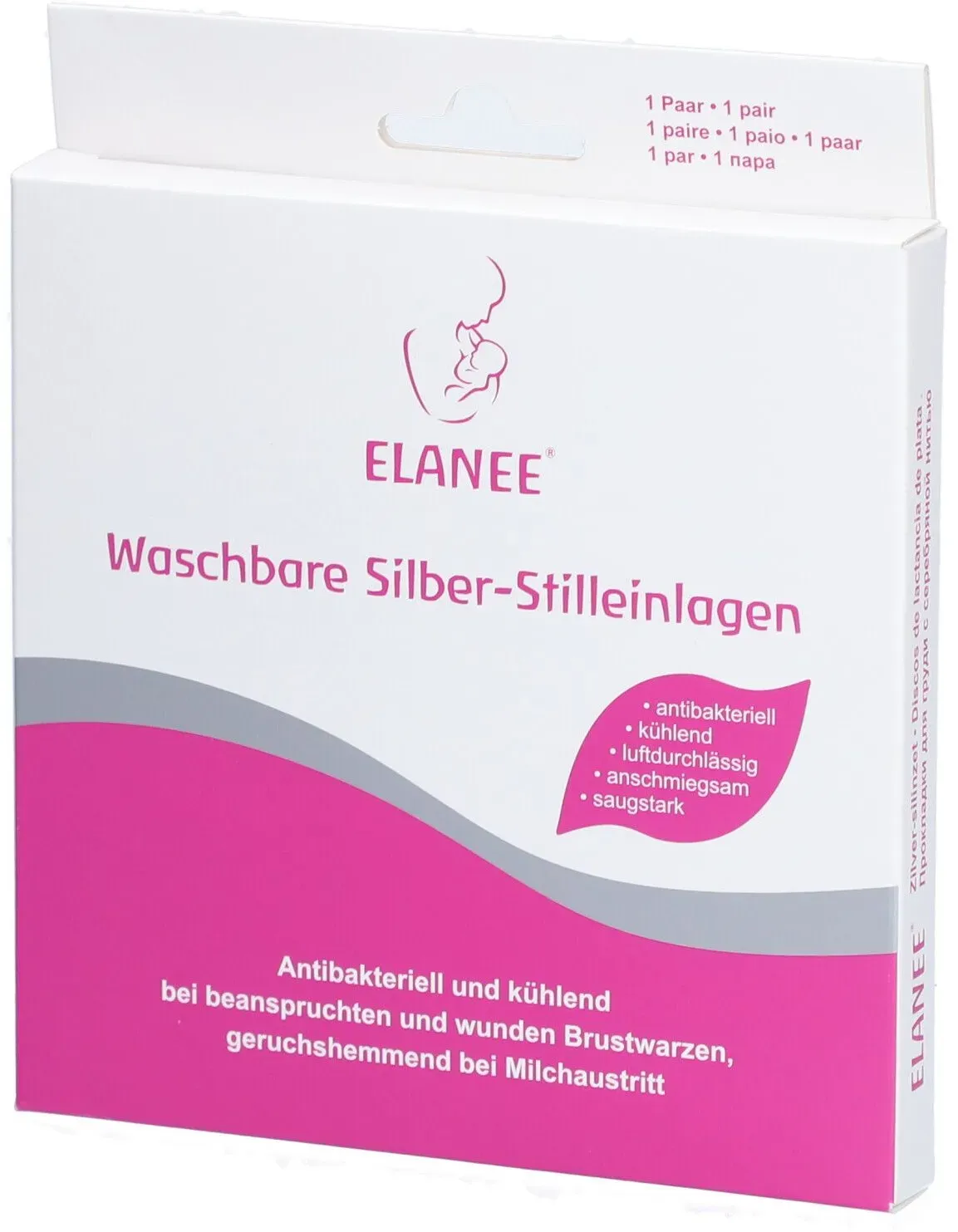 Elanee® Stilleinlagen Silber waschbar