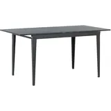 Beliani Esszimmertisch Schwarz 120/160 x 80 cm Ausziehbar MDF Tischplatte Metallbeine Rechteckig Modern Wohnzimmer Salon - Schwarz