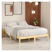 vidaXL Massivholzbett 120 x 200 cm Braun