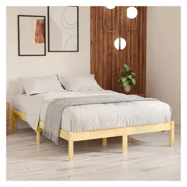 vidaXL Massivholzbett 120 x 200 cm Braun