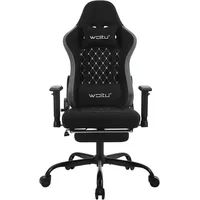 Woltu Massage Gaming Stuhl, ergonomisch, Computerstuhl mit Lendenkissen, Tech-Stoff