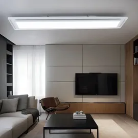 ETC Shop Led Deckenpanel Farbwechsel Deckenleuchte Fernbedienung Deckenlampe Aufbaupanel, Cct, Rgb Led 24w 1460lm 2700-6500k, L 85 cm