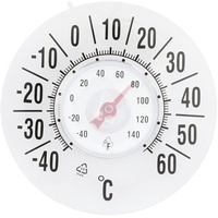 Genauigkeit Fensterthermometer Temperatur Innen- und Außenbereich, wasserdichtes Zifferblatt, rund, Temperaturüberwachung, Saugart für Zuhause, Wetterthermometer, Innen- und Außenbereich