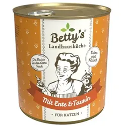 Betty's Landhausküche mit Ente & Taurin 6 x 800g für Katze