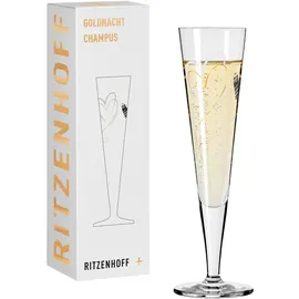 Ritzenhoff & Breker Ritzenhoff Champagnerglas Goldnacht 205 ml Kristall, Kristalloptik Gold