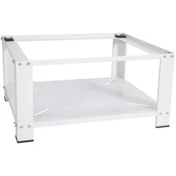 DELUKE® Waschmaschinen Untergestell RAGO - Stahl, für 150kg Universal Waschmaschinen Unterschrank Waschmaschinen Sockel Trockner Untergestell Weiß