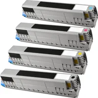 Ampertec 4 Kompatible Toner ersetzt Oki 46443104-01 Multipack KCMY