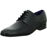 Bugatti Herren Business Halbschuh Aus Leder, Mit Perforiertem Obermaterial Derbys, Schwarz 40