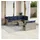 vidaXL Gartensofa-Set 10-tlg. grau Polyrattan