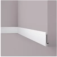 NOEL & MARQUET NMC FD15 WALLSTYL Sockelleiste Zierleiste Stuckleiste 2 m 200 cm x 1,8 cm x 15 cm Weiß
