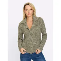 Heine Strickjacke in khaki-meliert | Gr.: 48