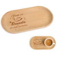 Beste Freundin Geschenke Tablett aus Holz mit Gravur Freundschaft Persönliches Geschenke Für Freundin,Geschenk Freundin Geburtstag Weihnachten Deko für Freundin, Edle Geschenkidee für Badezimmer Küche