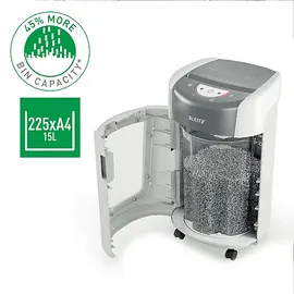 Leitz IQ OptiMax Home Office 225 Aktenvernichter, Weiß