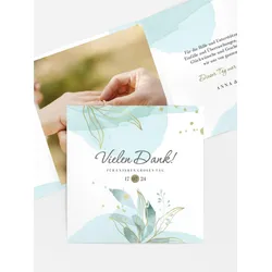 Dankeskarten Hochzeit selbst gestalten mit Spruch und Fotos im Onlinedesigner bei Meine-Kartenmanufaktur.de