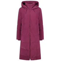 CMP Wintermantel Coat Fix Hood (Glanzeffekt, wattiert, warm) rubinrot Damen