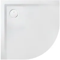 Hoesch Mineralguss-Viertelkreis-Duschwanne Muna 80x80x3cm, we matt, Solique, Antirutsch