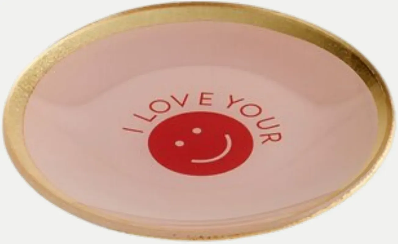 Glasteller Love Plates M Rosa