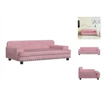 vidaXL Kindersofa Rosa 90x53x30 cm Samt