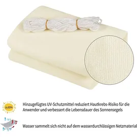 Woltu Sonnensegel Dreieck HDPE 500 x 500 x 500 cm Creme