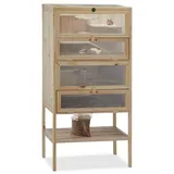 Relaxdays Kleintierkäfig 70 x 37 x 56 cm braun