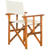 vidaXL Regiestuhl 55 x 56 x 88 cm braun/creme klappbar 2 St.