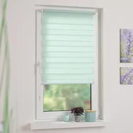 LIEDECO Doppelrollo Klemmfix-Duo-Rollo 60 x 160 cm grün