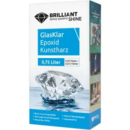 BrilliantShine Brilliant Shine Epoxid Kunstharz Glasklar Epoxidharz A+B, 0,75L