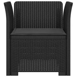 vidaXL 1-Sitzer Sessel 1 x 1 x 1 cm grau/schwarz