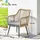 Outsunny Gartenstuhl 2er Set Gartenstuhl 54 x 65 x 80 cm grau/silber wetterfest mit Armlehne