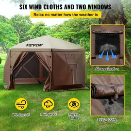 Vevor Faltpavillon 3,05 x 3,05 m inkl. 6 Seitenteile