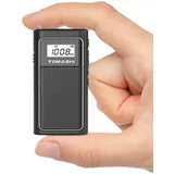 TOMASHI Tragbares Mini-FM-Radio mit USB-Aufladung, Taschenradio mit Micro-SD-Wiedergabe, USB-Dateiübertragung und integriertem 400-mAh-Akku – kompakt und leicht