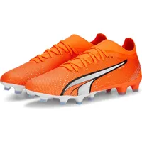 Puma Ultra Match FG/AG Herren Ultra Orange-Puma White-Blue Glimmer 39