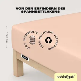 schlafgut Easy Jersey 120 x 200 - 130 x 200 cm red light