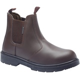 Blackrock Safety Dealer-Stiefel in Dunkelbraun mit Stahlkappe und Schutz-Zwischensohle aus Stahl, Arbeitsstiefel mit Stahlkappe, ideal für Bau, Landwirtschaft und Uniformen