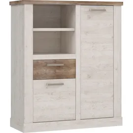 Forte Duro 109,8 x 128,3 x 41,3 cm pinie weiß/eiche antik