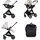 Chipolino Kinderwagen Elite 3 in 1 i-Size Babyschale Sportsitz Babywanne Tasche beige - Beige
