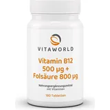 Vitamin B12 500 µg + Folsäure 800 µg Tabletten 180 St.