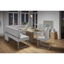 Home Affaire Rab 200 x 88 x 160 cm Microfaser langer Schenkel links hellgrau/silberfarben