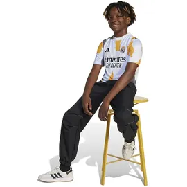 Real Madrid 24/25 Vor Dem Spiel Junior-kurzarm-t-shirt - White / Crew Orange / Charcoal / Glow Blue - 13-14 Jahre