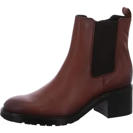 TAMARIS Damen Chelsea Leder Blockabsatz bequem; COGNAC, EU 38