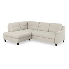 sit&more Ecksofa SIT & MORE "Farö L-Form", beige (creme), B:251cm H:90cm T:187cm, Sofas, Ecksofa, inklusive Federkern, wahlweise mit Bettfunktion und Bettkasten