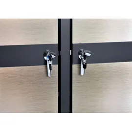 MCW 2er Mülltonnenverkleidung MCW-J82, Mülltonnenbox, erweiterbar, Metall 50kg, anthrazit ~
