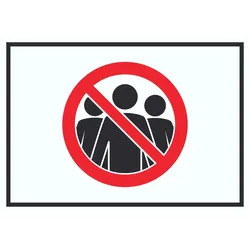 Menschenansammlung vermeiden Symbol Schild A6 (105x148mm)