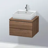 Duravit L-Cube 62x54,7cm, Nussb dkl., f Kons, 2 Schub.