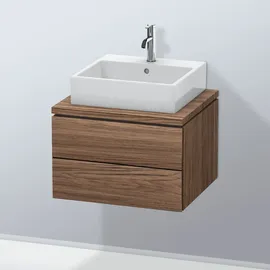 Duravit L-Cube 62x54,7cm, Nussb dkl., f Kons, 2 Schub.