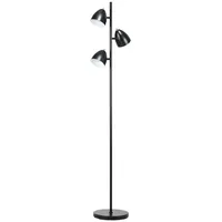 Homcom Stehlampe, Stehleuchte mit 3 Verstellbar Flammen, E27 Fassung,
