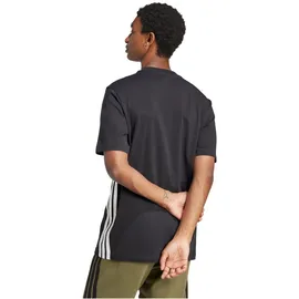 adidas Essentials 3-Streifen Single Jersey Kurzarm-T-Shirt Black / White L