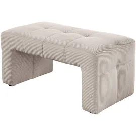 exxpo - sofa fashion Hockerbank Barista Sitz gepolstert 104 x 51 x 55 cm Beige