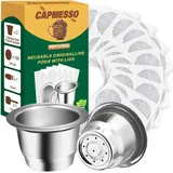 CAPMESSO Wiederverwendbare Espresso Kapseln Nachfüllbare Kaffeekapseln Edelstahl