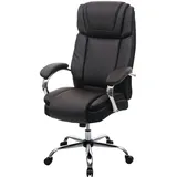 Mendler XXL Bürostuhl HWC-H94, Drehstuhl Schreibtischstuhl Chefsessel, 220kg belastbar Federkern Kunstleder - braun